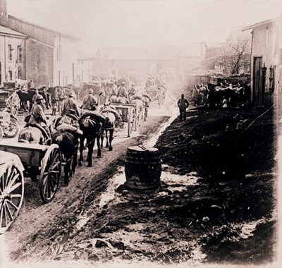 Gemonteerde troepen met wagens, c1914-c1918 door Unbekannt