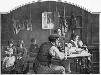 Oude kamer in Slumland, Londen, c1900 1901 door Unbekannt