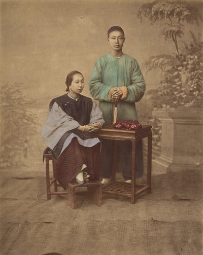 [Portret van een Chinees Koppel], 1870s door Unbekannt