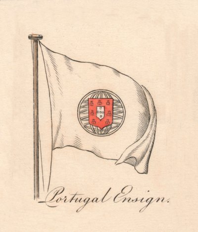 Portugal Vaandel, 1838 door Unbekannt