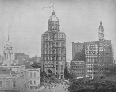 Printing House Square, New York, ca. 1897 door Unbekannt