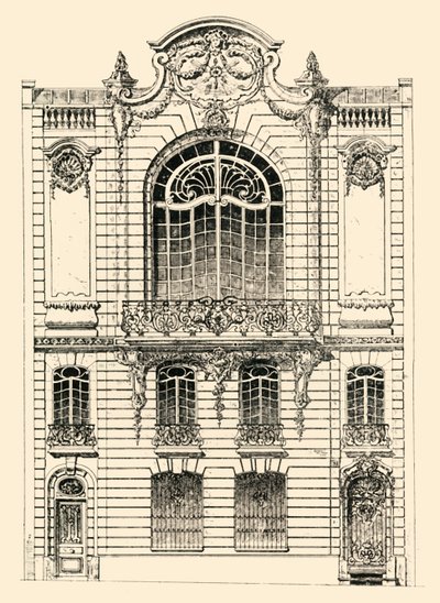 Privéhuis in Parijs, 1903 door Unbekannt