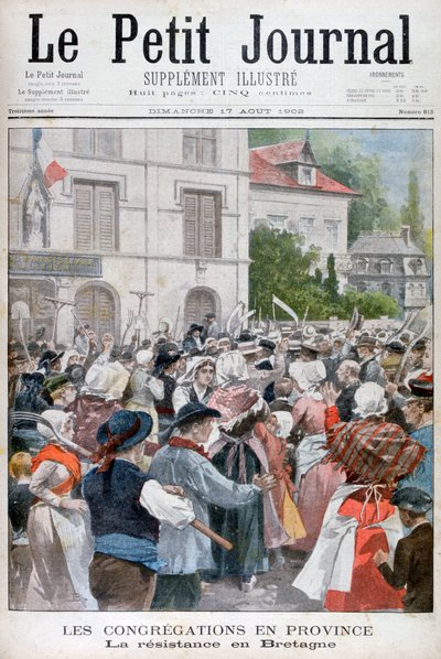 Protest in Bretagne, 1902 door Unbekannt