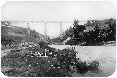 Spoorbrug over de Malleco-rivier, Arucania, 1911 door Unbekannt