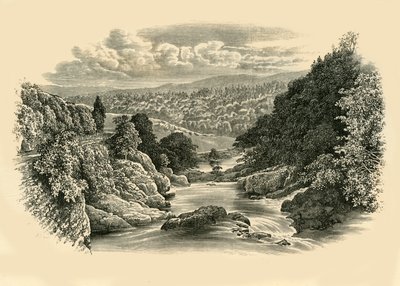 Rivierscène bij Pont-Y-Cyffing, c. 1890 door Unbekannt