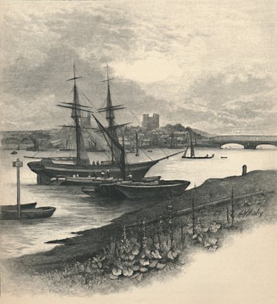 Rochester, vanaf Strood, 1886 door Unbekannt