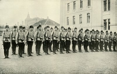 Servische cavalerie op parade, 1919 door Unbekannt