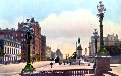 Spring Street, Melbourne, Australië, 1912 door Unbekannt