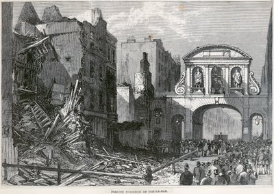 Temple Bar, Londen, 1877 door Unbekannt