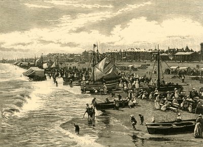 Het strand, Yarmouth, 1898 door Unbekannt