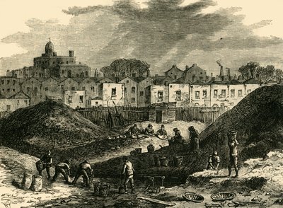 De stofhopen, Somers Town, in 1836, c1876 door Unbekannt