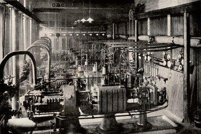 Het eerste Parsons Turbo-Elektrische Generatorstation, ca. 1916 door Unbekannt