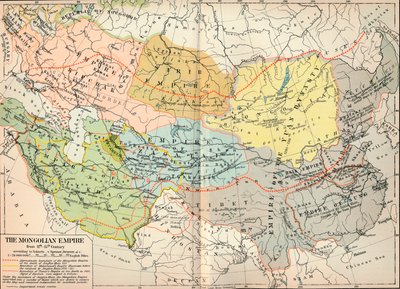 Het Mongoolse Rijk van de 12e-15e eeuw, ca. 1903, 1904 door Unbekannt