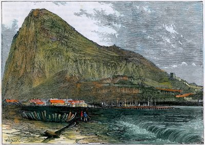 De Rots van Gibraltar, ca. 1880 door Unbekannt