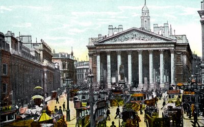 The Royal Exchange, Londen, 20e eeuw door Unbekannt