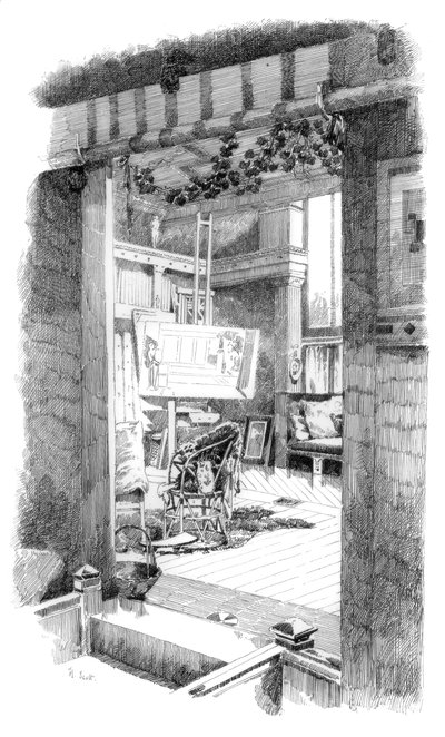 Het Atelier, ca. 1880-1882 door Unbekannt