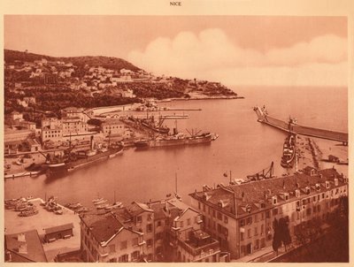 De haveningang en Mont-Boron, Nice, 1930 door Unbekannt