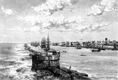 De haven van Recife, Brazilië, 1895 door Unbekannt