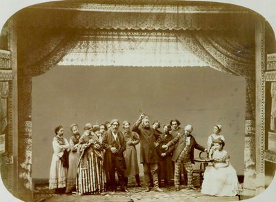 Theatergroep van het Volkstheater, Rusland, 1892 door Unbekannt