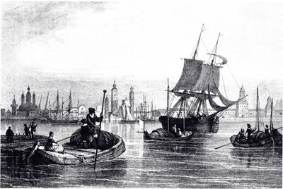 Uitzicht op Arkhangelsk, 1835 door Unbekannt