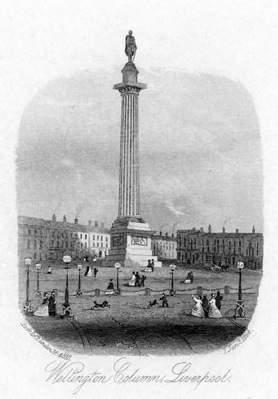 Wellington Column, Liverpool, 1864 door Unbekannt