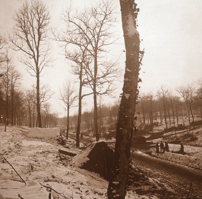 Winter, Genicourt, Noord-Frankrijk, c1914-c1918 door Unbekannt