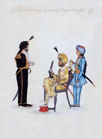 Nounihal Singh Kleinzoon van Ranjeet Singh door Unknown artist