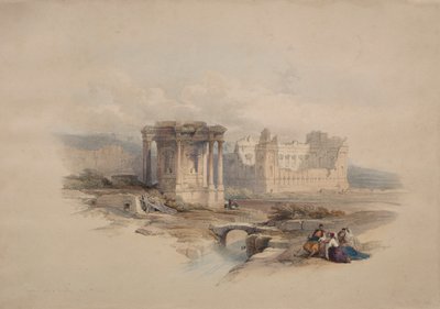 Rond Tempel in Baalbek door Unknown artist