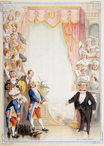 Menu blanco - chromolithografie, laat 19e eeuw door Unknown artist