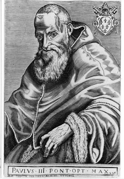 Paulus III (1468 - 1549). door Unknown artist