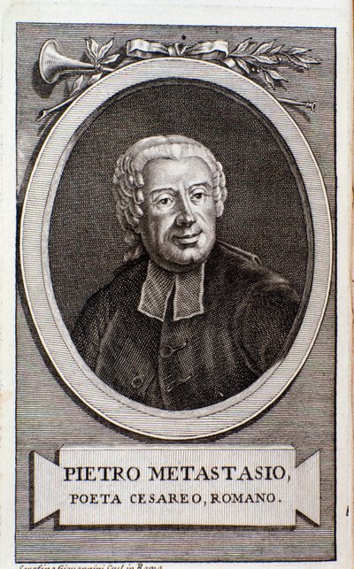 Portret van Pietro Metastasio (gravure) door Unknown artist