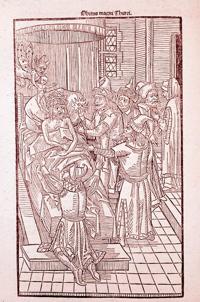 Waarschijnlijk Sultan Mehmed II in 1481 (Gravure) door Unknown artist