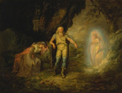 Prospero, Miranda en Ariel, uit "The Tempest" door Unknown artist