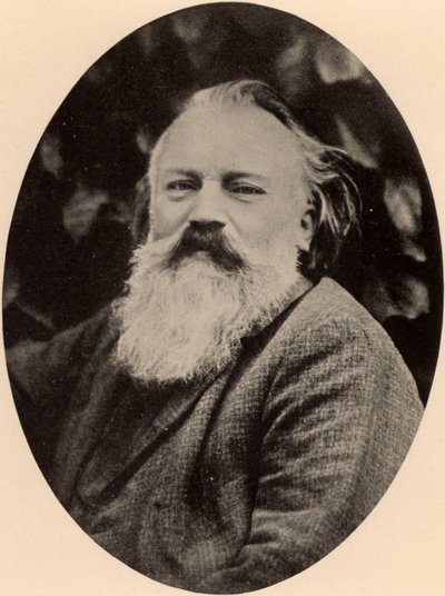 Johannes Brahms (1833-1897) Duitse componist door Unknown photographer