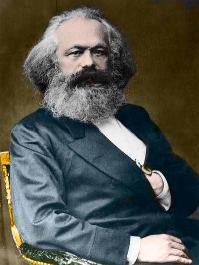 Portret van Karl Marx (1818-1883). door Unknown photographer