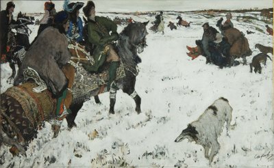 Peter I op de Jacht, 1902 door Valentin Aleksandrovich Serov