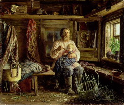 De blinde echtgenoot, 1884 door Vasili Maksimovich Maksimov