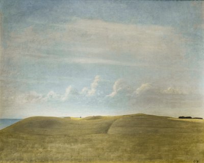 Landschap (zicht op Refsnaes) door Vilhelm Hammershoi