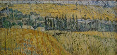 Auvers bij regen door Vincent van Gogh