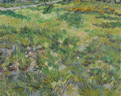 Lang gras met vlinders door Vincent van Gogh