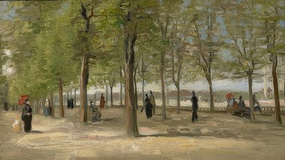 Promenade in Jardin du Luxembourg door Vincent van Gogh