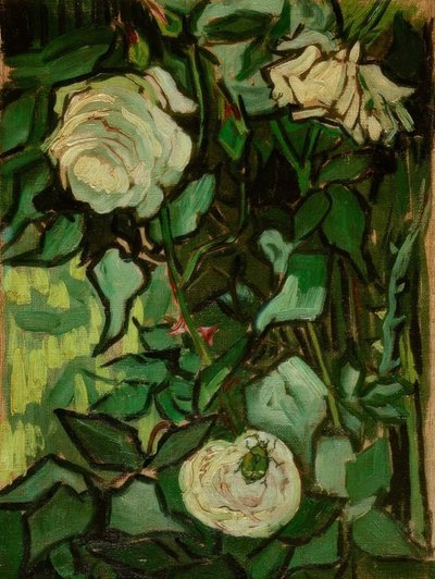 Rozen en een kever door Vincent van Gogh