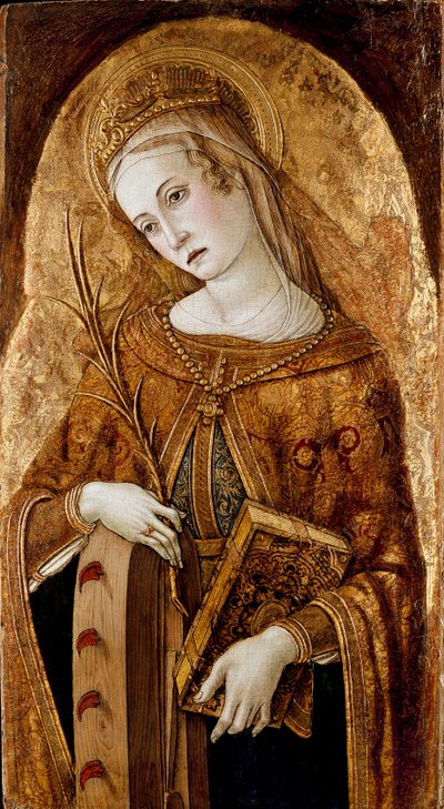 St. Catharina van Alexandrië, vroege jaren 1490 door Vittore Crivelli