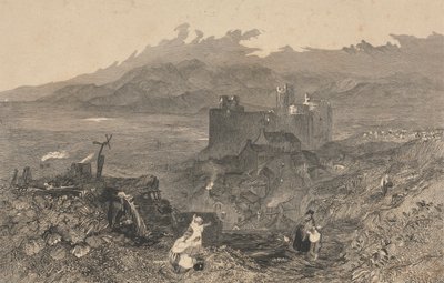 Harlech Kasteel, Noord-Wales door W. R. Smith