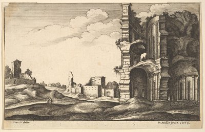 Klassieke ruïnes door Wenceslaus Hollar