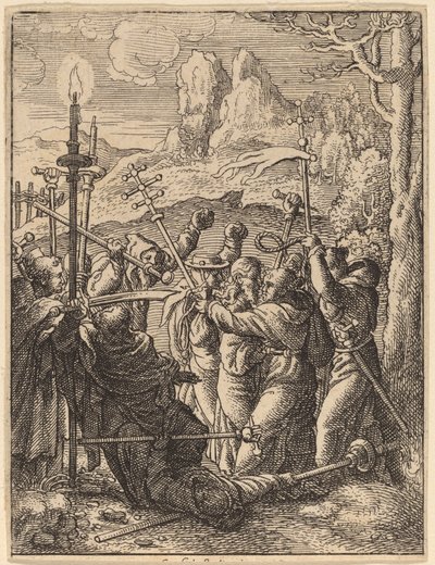 Jezus gevangen door Wenceslaus Hollar