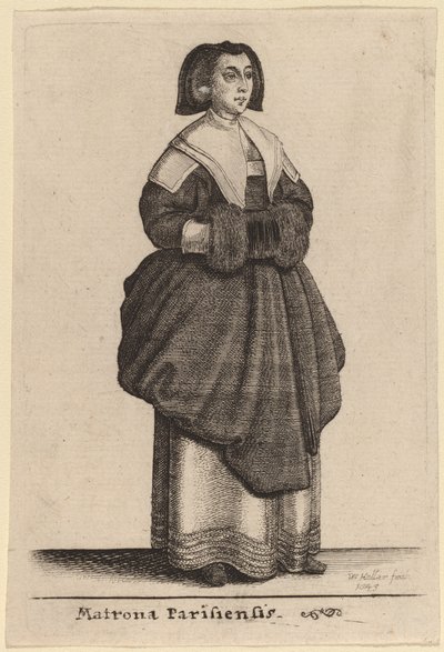 Matrona Parisiensis door Wenceslaus Hollar