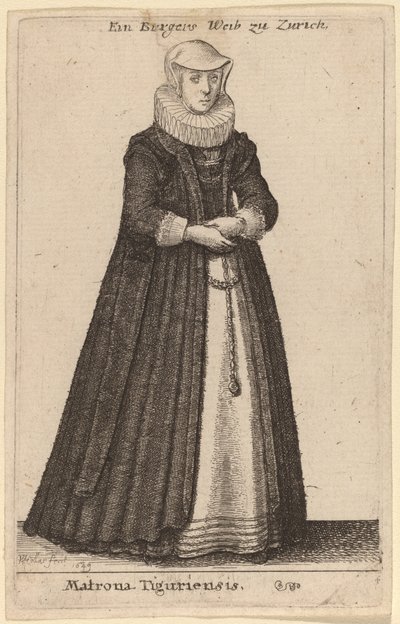 Matrona Tiguriensis door Wenceslaus Hollar