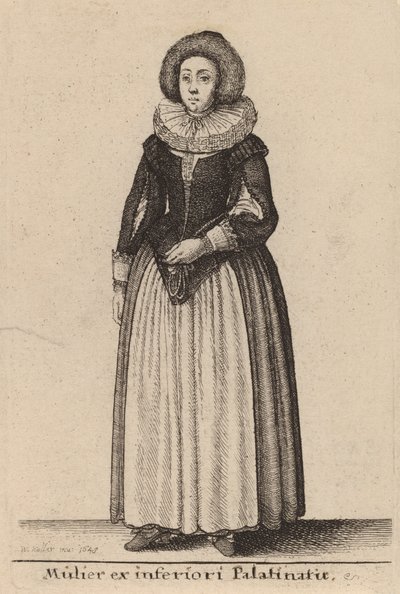 Vrouw uit de Beneden-Palts, 1643 door Wenceslaus Hollar