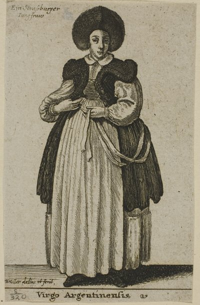 Straatsburgse Vrouw door Wenceslaus Hollar